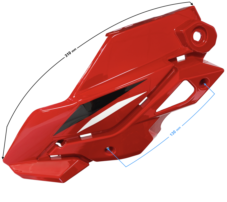 Koplamphuis, links deel 1 rood GT 125cc